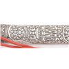 Image 5 : An exceptional  Burmese dha  with a one piece  ivory handle and finely chased and repousse silver  s