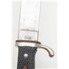 Image 3 : Nazi Youth Dagger with 5 ½“ blade, scabbard and  leather hanger.  The knife is in overall good to  v