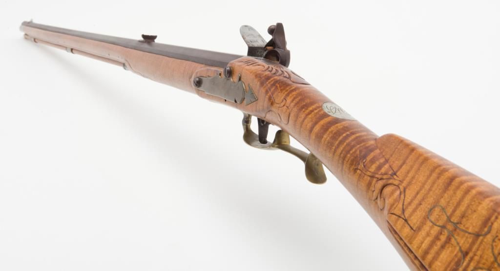 Custom made modern flintlock full stock Kentucky style rifle, .50 cal ...