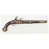 Image 1 : European flintlock pistol remounted and stocked  for mid-eastern trade showing fancy silver mounts  