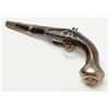 Image 3 : European flintlock pistol remounted and stocked  for mid-eastern trade showing fancy silver mounts  