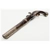 Image 4 : European flintlock pistol remounted and stocked  for mid-eastern trade showing fancy silver mounts  