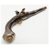 Image 6 : European flintlock pistol remounted and stocked  for mid-eastern trade showing fancy silver mounts  