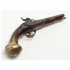 Image 6 : Early European pistol, circa 1760’s converted to  percussion (circa 1830’s), .70 cal., barrel  reduc