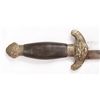 Image 1 : A Chinese Qing dynasty brass mounted jian sword  with a carved horn handle and shagreen covered  sca