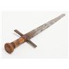 Image 7 : North African sword and leather scabbard, approx.  30” overall with a 24” blade; good condition,  un