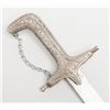 Image 4 : Mid-Eastern short sword with metal scabbard  approx. 25” overall with plain blade and floral  decora