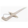 Image 6 : Mid-Eastern short sword with metal scabbard  approx. 25” overall with plain blade and floral  decora