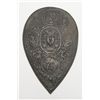 Image 1 : Large Victorian metal shield.  The shield measures  29” long by 19” wide.  This tin shield is  decor