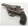 Image 7 : Chicago Arms Co. DA top break revolver, .38 cal.,  barrel reduced to 3”, grey/brown patina, checkere