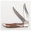 Image 2 : Large Kabar folding knife with two 4” Kabar marked  blades.  The knife is 5 ¼” long when closed and 