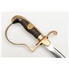 Image 7 : German NCO sword and metal scabbard in overall  very good condition with a plain blade, wire  wrappe