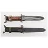 Image 1 : Lot of 2 bayonets with sheaths; one a U.S. M8A1,  the other a European modern bayonet with no  marki