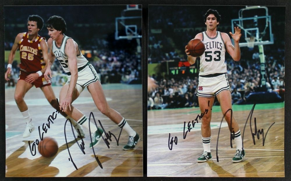 Lot of (2) Rick Robey Signed Celtics 8x10 Photos Inscribed 