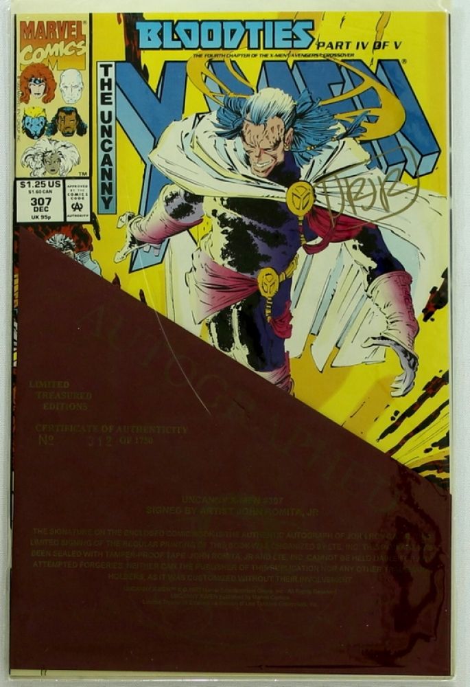 John Romita Jr Signed The Uncanny X Men Bloodties Part Iv Of V Comic Book By Marvel Comics Limi John Romita Jr Signed The Uncanny X Men Bloodties Part Iv Of V Comic Book By Marvel Comics Limi