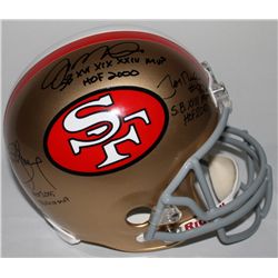 Joe Montana, Jerry Rice & Steve Young Signed & Inscribed 49ers Full-Size Helmet (Player Holograms)