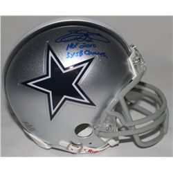 Emmitt Smith Signed Cowboys Mini Helmet Inscribed "HOF 2010" & "3x SB Champs" (Smith Hologram)