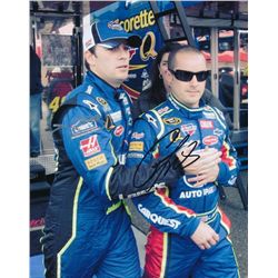 Jimmie Johnson & Casey Mears Signed NASCAR 8x10 Photo (PA LOA)