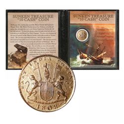 Shipwreck Coin from the Shipwreck of the Admiral Gardner in 1809 in Display Folder (COA)