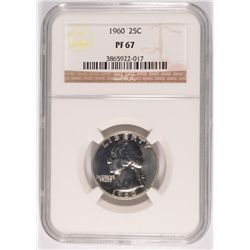 1960 WASHINGTON QUARTER, NGC PROOF-67 SUPER