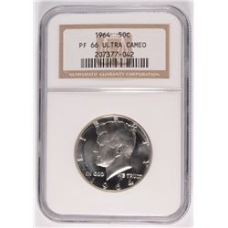 1964 FRANKLIN HALF DOLLAR, NGC PROOF-66 ULTRA CAMEO!