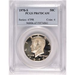 1970-S KENNEDY HALF DOLLAR, PCGS PROOF-67 DCAM