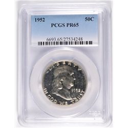 1952 FRANKLIN HALF DOLLAR, PCGS PROOF-65!