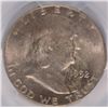 Image 2 : 1952-D FRANKLIN HALF DOLLAR, PCGS MS-63 FBL