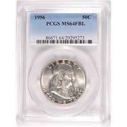 1956 FRANKLIN HALF DOLLAR, PCGS MS-64 FBL