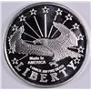 Image 1 : A ONE OUNCE .999 SILVER BULLION ROUND, WITH EAGLE /LIBERTY