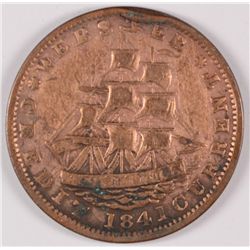 1841 HARD TIMES TOKEN