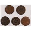 Image 2 : (5) LOW GRADE LARGE CENTS