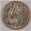 Image 1 : 1887 SEATED DIME XF-45