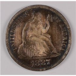 1887-S SEATED DIME MS-62