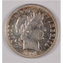 1901-O BARBER DIME MS-62