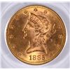 Image 2 : 1885 $10 GOLD LIBERTY PCGS MS-63