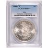 Image 1 : 1884-CC MORGAN SILVER DOLLAR, PCGS MS-64+  BLAST WHITE! LOOKS MS-65 TO US.