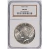 Image 1 : 1923-D PEACE SILVER DOLLAR, NGC MS-64  WHITE AND NICE!