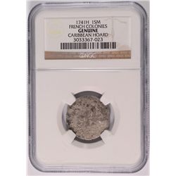 1741H 1SM FRENCH COLONIES  "CARIBBEAN HOARD"  NGC CERTIFIED RARE!!