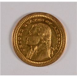 1903 LOUISIANA PURCHASE/JEFFERSON GOLD, AU ( minor rim bump )