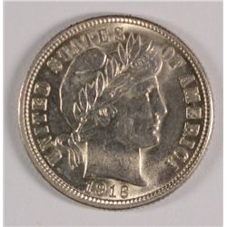 1916 BARBER DIME, MS-63 NICE!