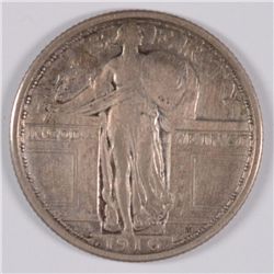 1916 STANDING LIBERTY QUARTER, AU-53 NICE! KEY TO THE SET