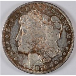 1879-O MORGAN SILVER DOLLAR, MS-63++ PL, SUPER  RAINBOW COLORS