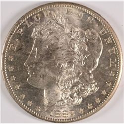1882-S MORGAN SILVER DOLLAR, MS-63 BLAST WHITE