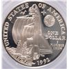 Image 3 : 1992 COLUMBUS COMMEN DOLLAR PCGS PR-69 DCAM