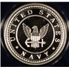 Image 1 : UNITED STATES NAVY  ONE OUNCE .999 SILVER ART ROUND