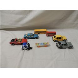 LOT 12 DIE CAST METAL TOY CARS: ERTL, HOT WHEELS,