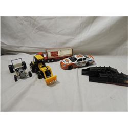 LOT 6 DIE CAST METAL TOY CARS, TRUCK, RACECAR