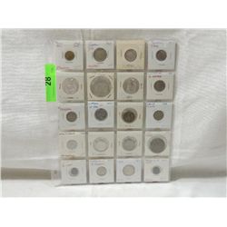 LOT 20 EUROPEAN AND FOREIGN COINS