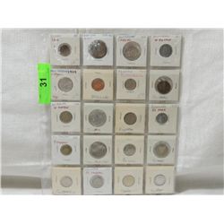 LOT 20 EUROPEAN AND FOREIGN COINS.